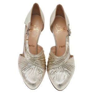 Christian Loubuiton Metallic Gold Pumps